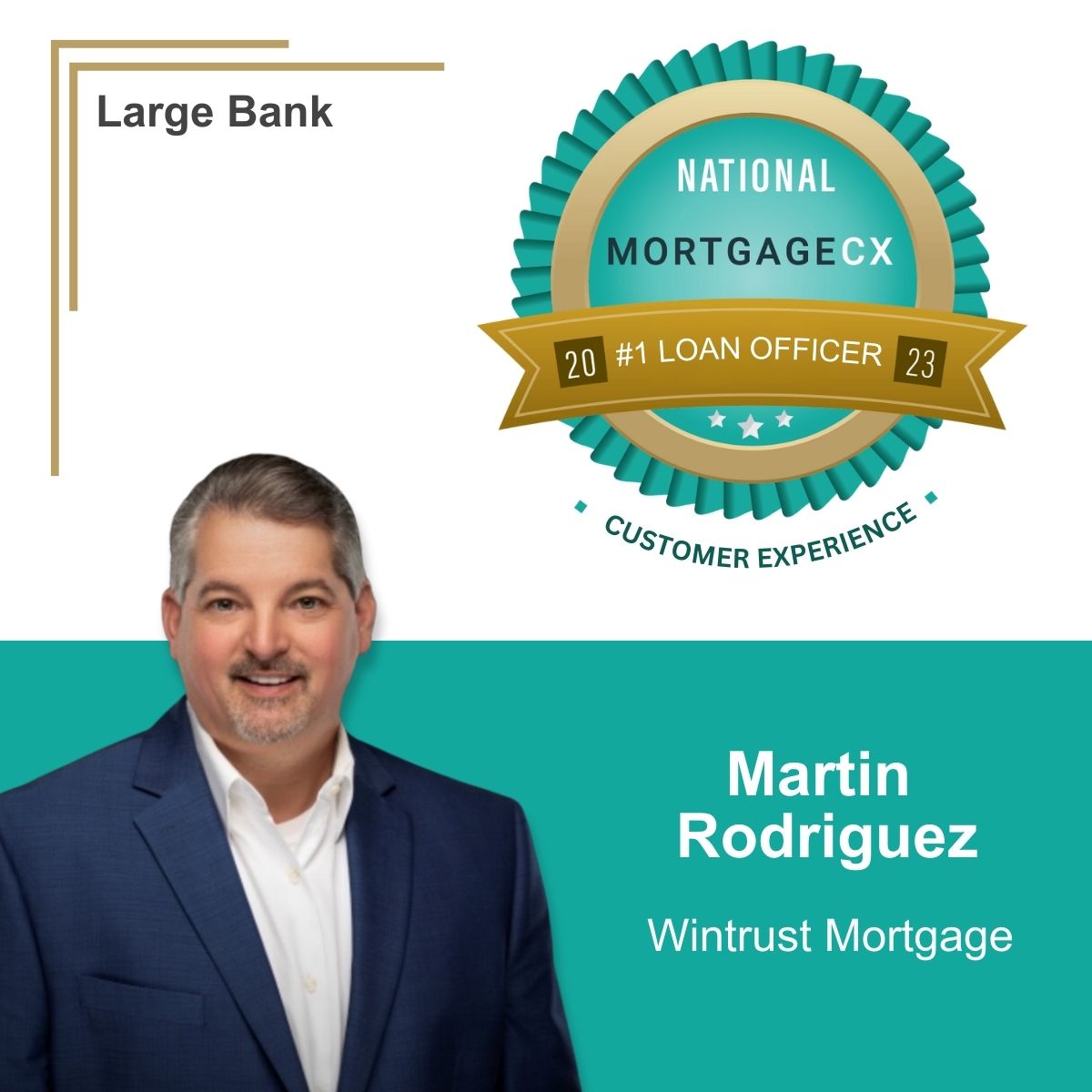 Martin Rodriguez, #1 Loan Officer, Large Bank - WinTrust Mortgage