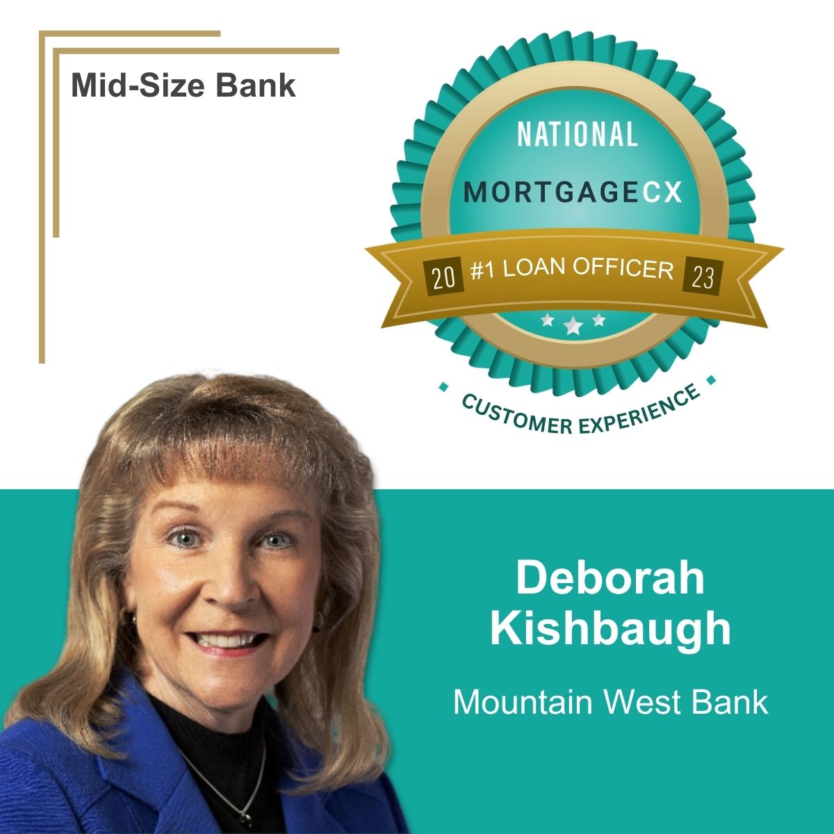 Deborah Kishbaugh, #1 Loan Officer, Mid-Size Bank - Mountain West Bank